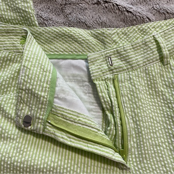 Lilly Pulitzer Lime Green and White Stripe Pants - Picture 5 of 8